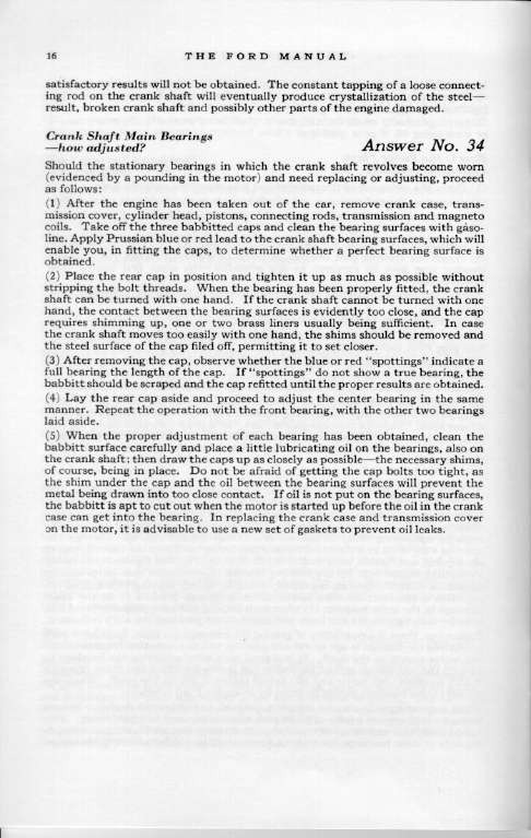 1925 Ford Owners Manual Page 4